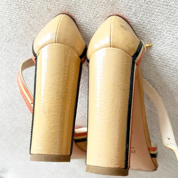 Prada Vintage Block Heels, Sz 36 - Picture 4 of 5